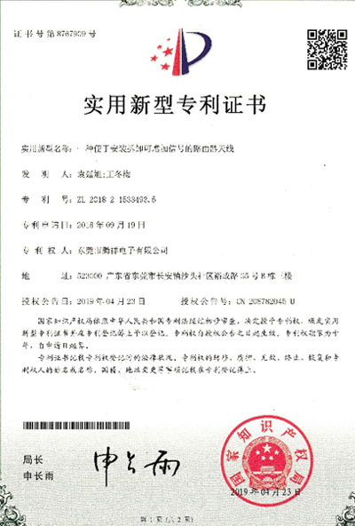 Patent Certificate 2