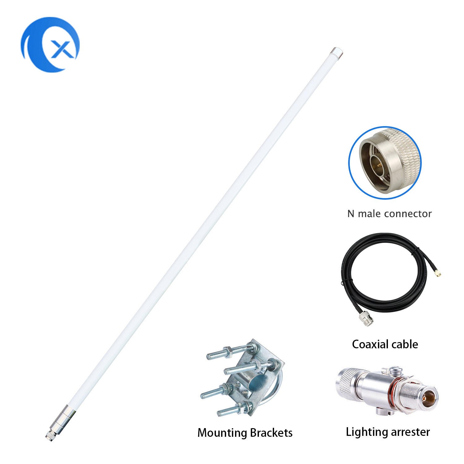TX Electronics TX-HG058 LoRa Fiberglass Antenna | 868MHz Frequency | 8dBi High Gain Outdoor Helium Miner External Antenna
